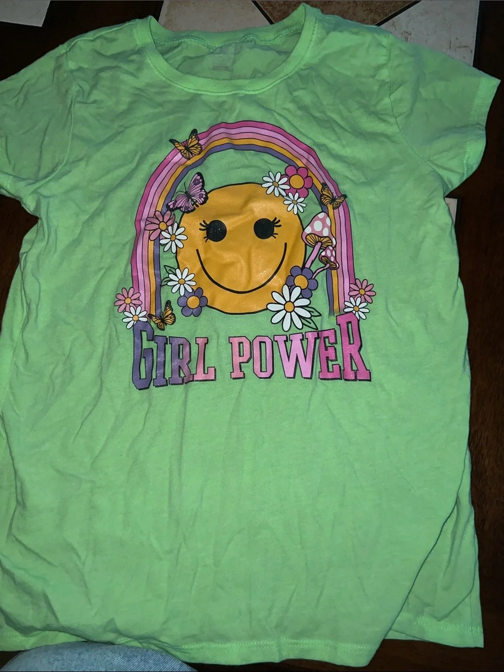 The Children's Place Neon Lime Green 'Girl Power' Graphic Tee